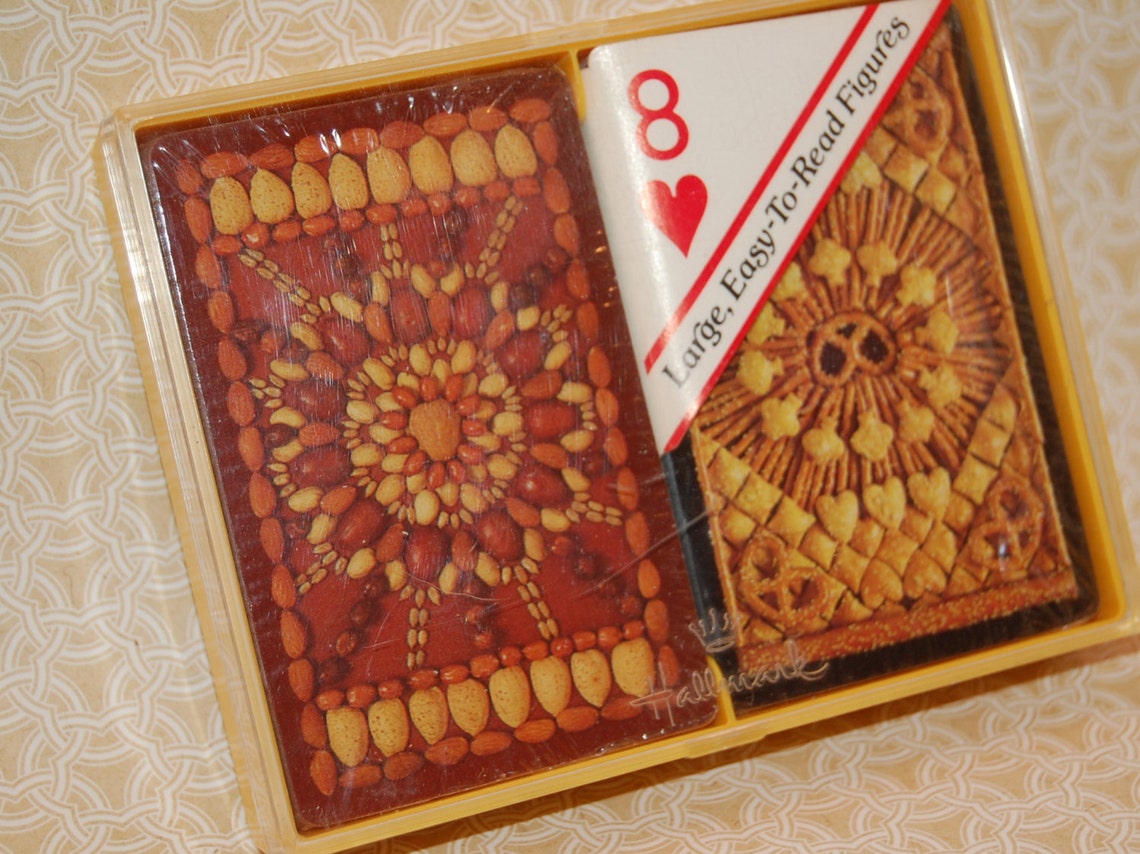 Vintage Hallmark Bridge Playing Cards / Plastic Coated / Etsy