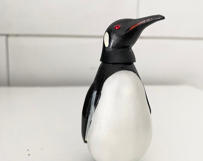 Vintage Breba Bobble Head Penguin Figurine / Plastic Penguin / Made in