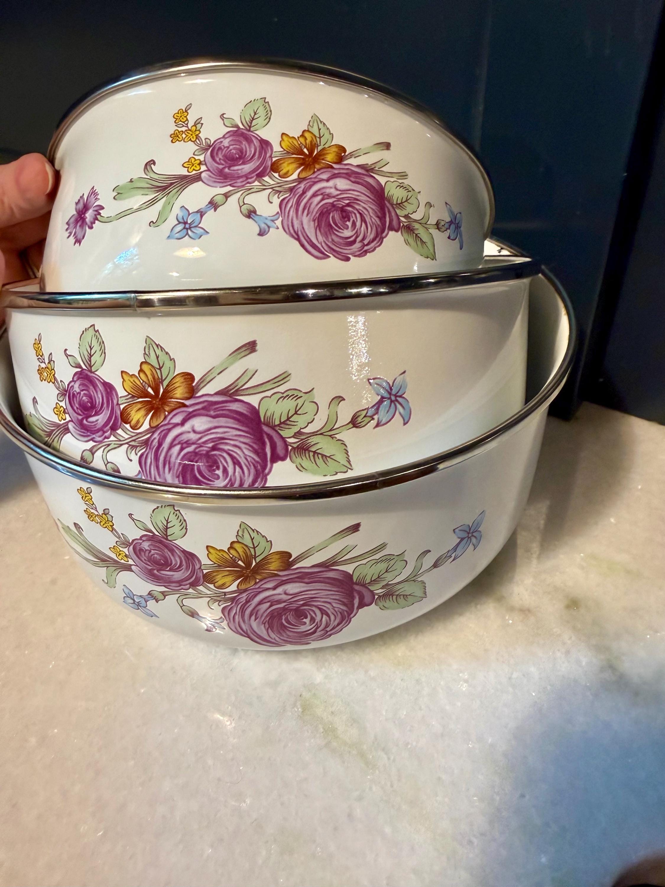 Vintage Enamelware Nesting Bowls - Etsy