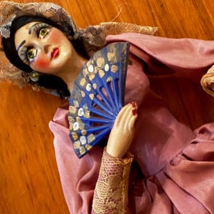 Vintage Munecos Carselle Spanish Senorita Doll Mexico 13” Original Tag 1950s