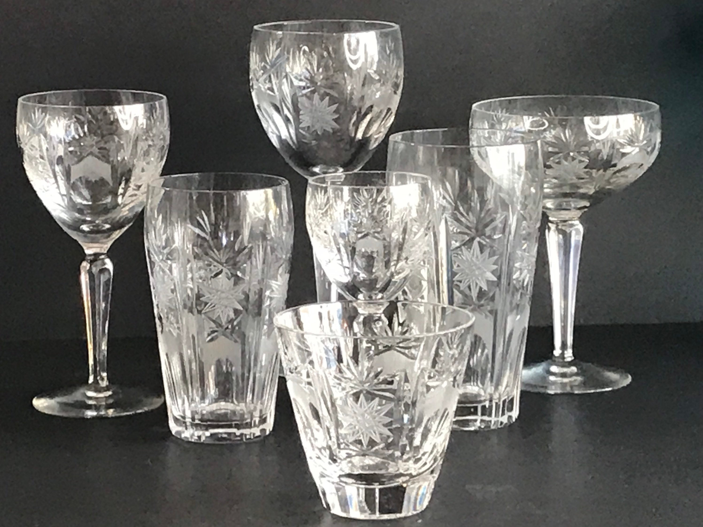 Lot de 2 verres à eau en cristal Graphik