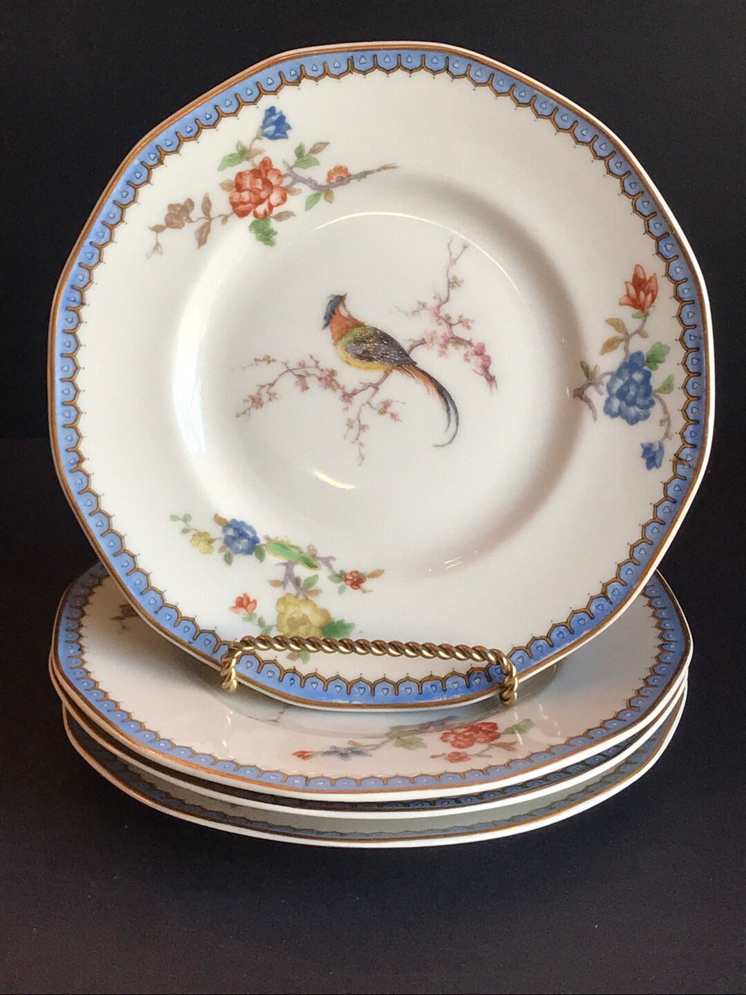 Antique Theodore Haviland Limoges France Bird of Paradise Etsy
