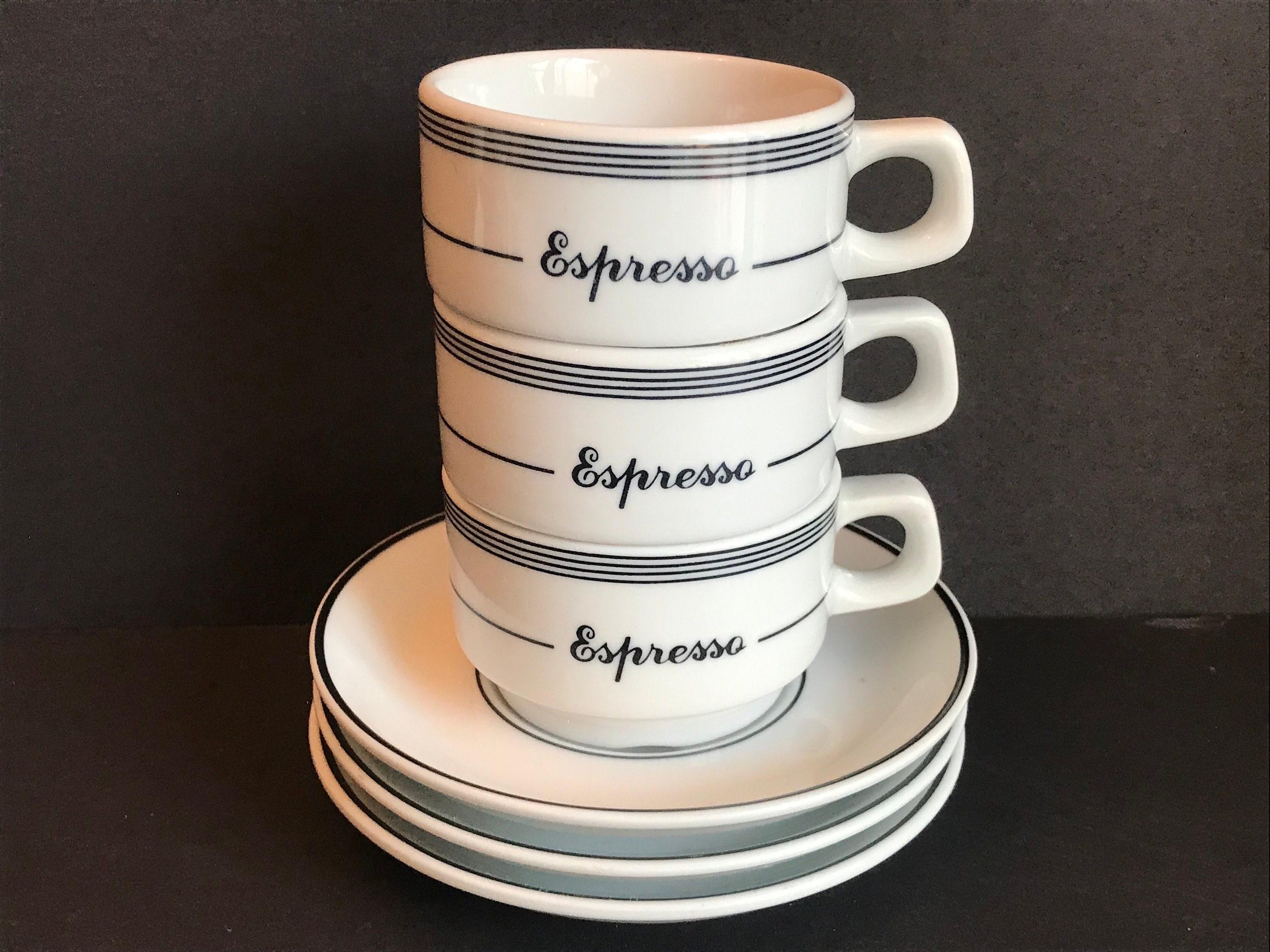 6 tasses à expresso Lubiana vintage Italienne années 60