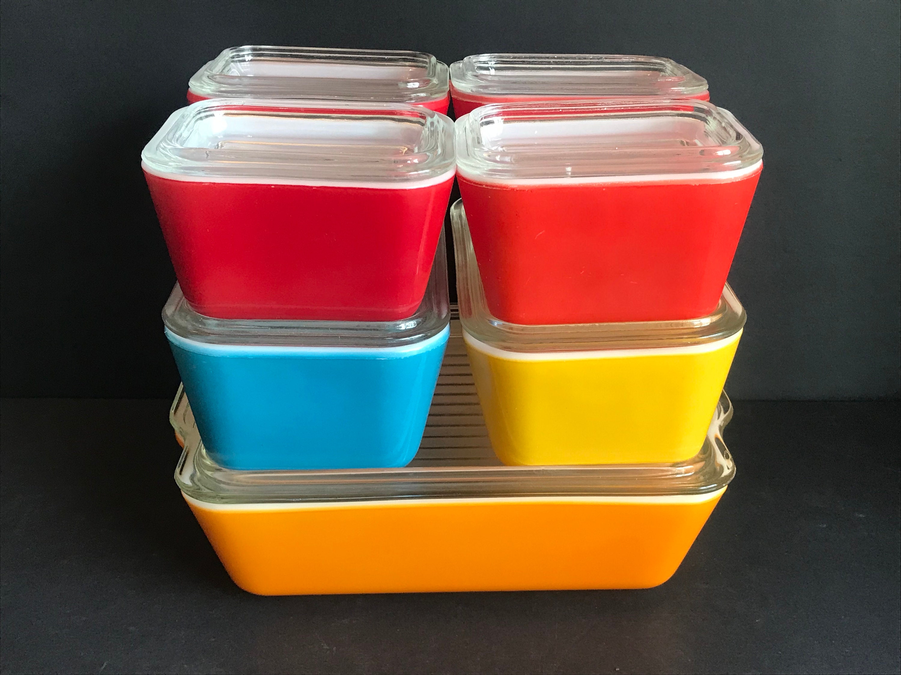 保存容器・ケース (138) Old Pyrex Refrigerator Dish 3Set Vintage