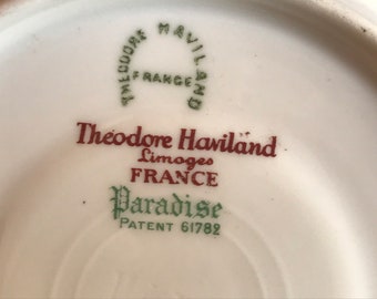 小物入れ LEONARD PARIS HAVILANDLIMOGES VIDEPOCHES Antique Theodore Haviland Limoges France, Bird of Paradise Pattern