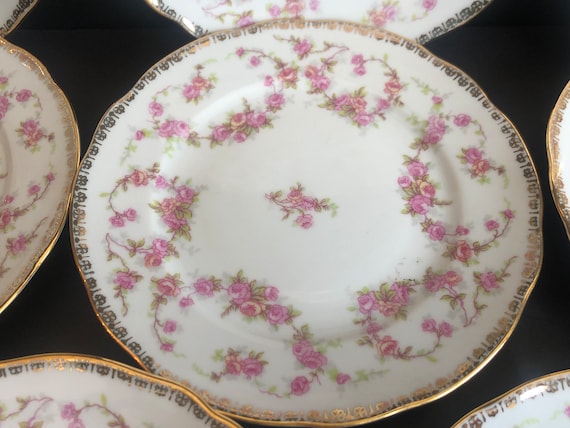 Vintage Bridal Rose Bavaria Schumann Dessert Plates, Set of 8 - Etsy