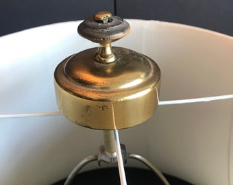 アンティーク ロシア製真鍮製サモワール型テーブルランプ（手作り