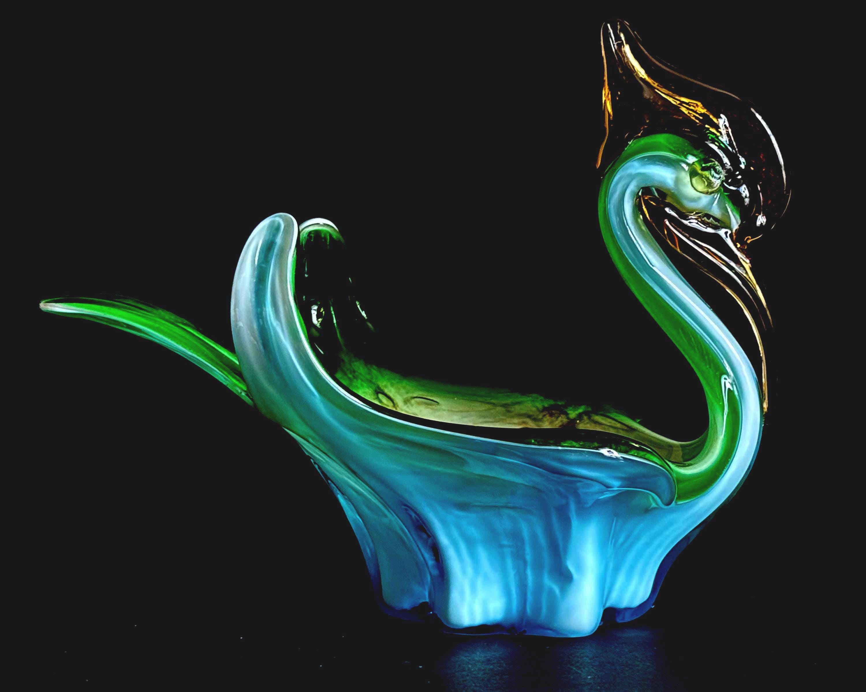 Italian glass swan - Etsy 日本