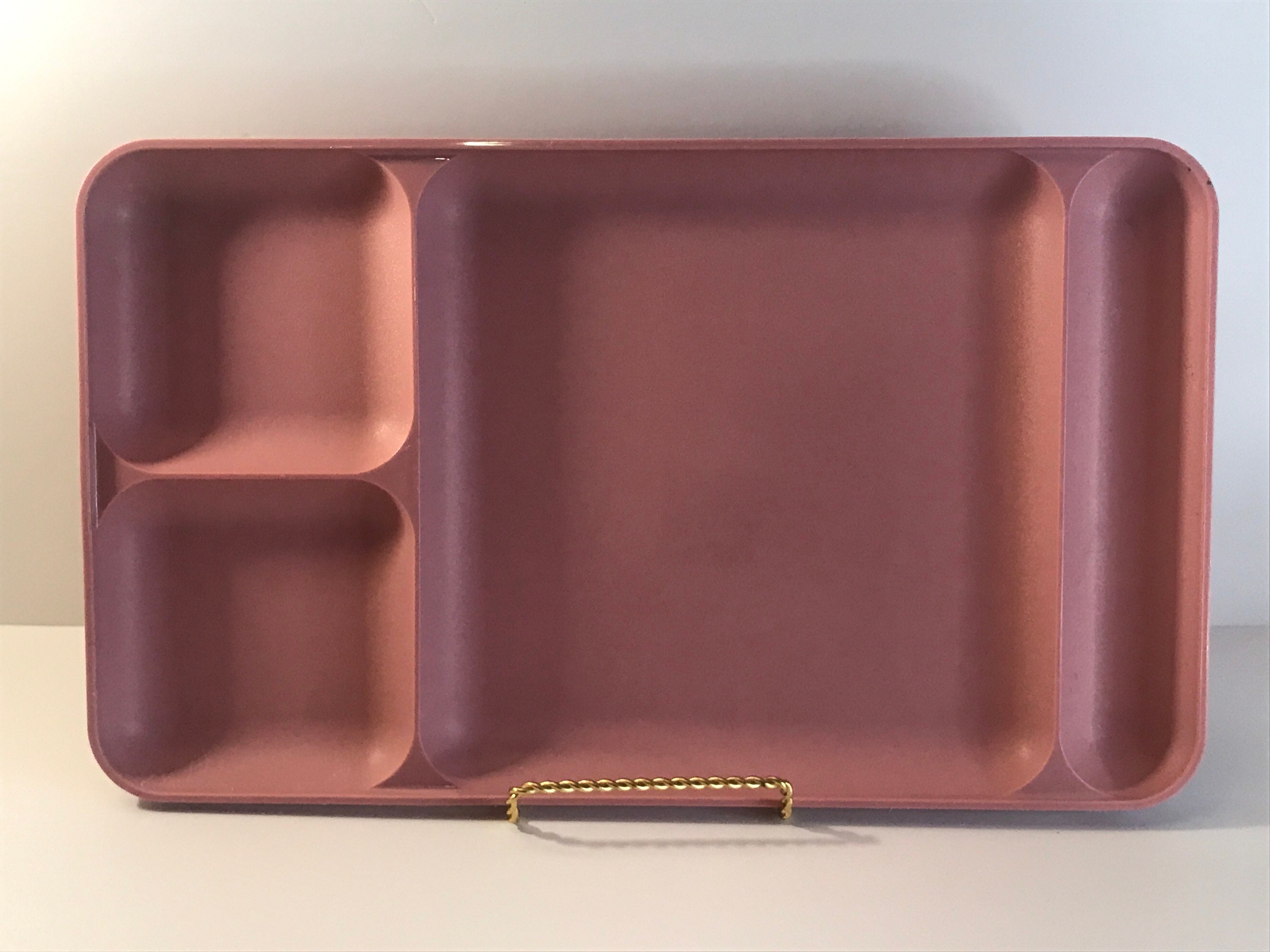 Vintage Cafeteria Trays, School Lunch Trays, Sold Individually, Green,  Pink, Peach, Camping, Picnic, Reunion, Divided Plate 