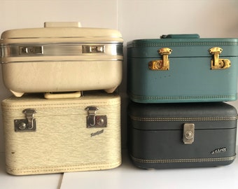 3pc Set Vintage Blue Trojan Luggage Co 