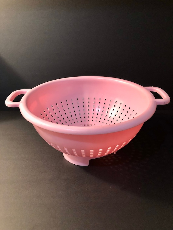 Vintage Sustainable Large Pink Plastic Made Kitchen Aid Colander