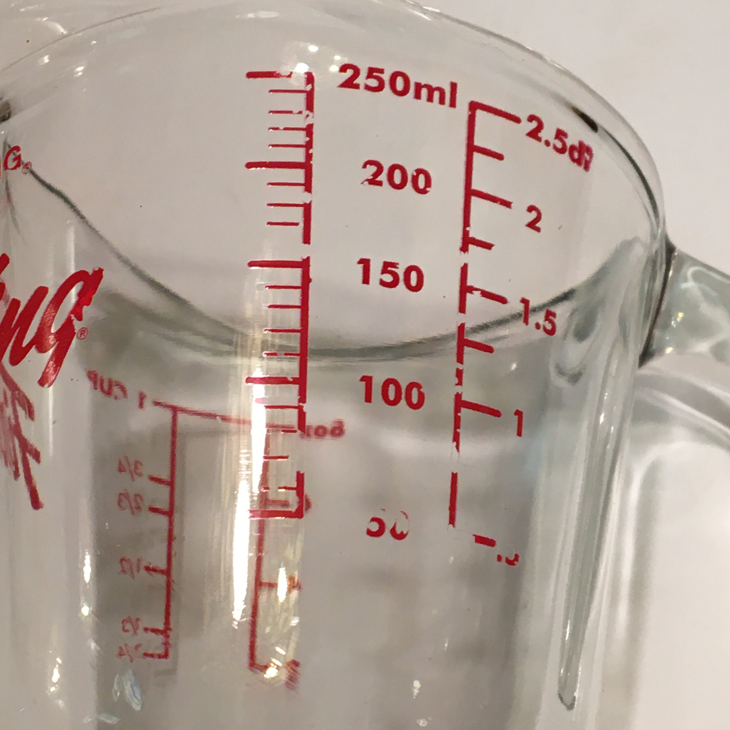 Vintage Anchor Hocking Glass 1-Cup Measuring Cup LARGE ANCHOR Red Lettering  on eBid United States