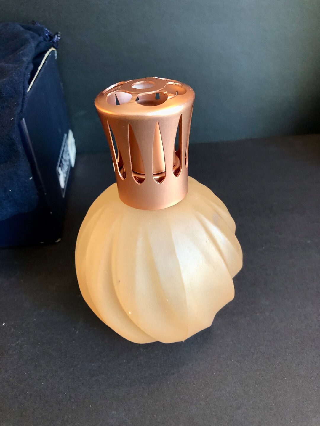 Vintage Lampe Berger, Frosted Orange Scent Diffuser, Made in
