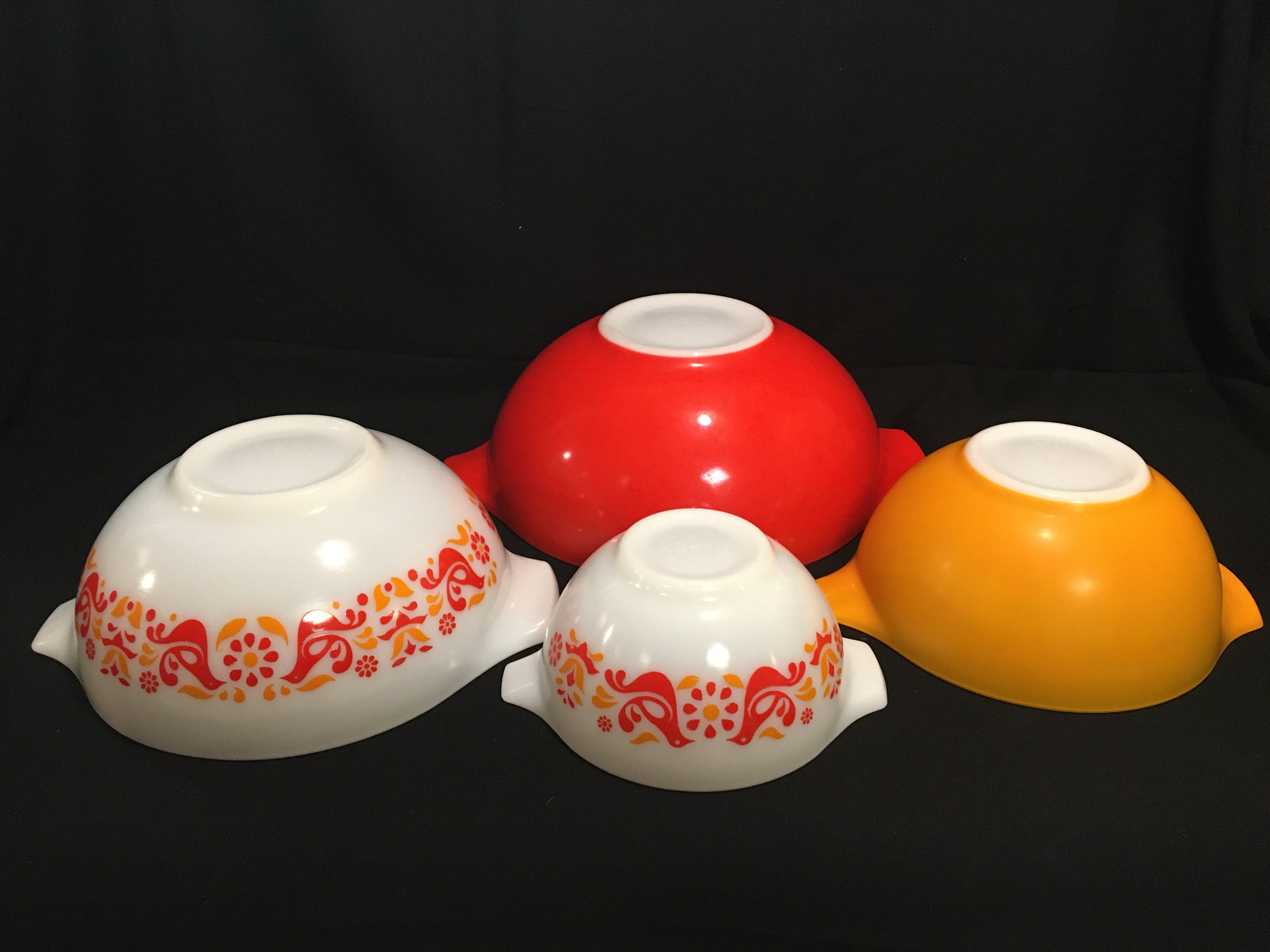 Vintage,pyrex Friendship, Full Set 441,442,443,444, Set of