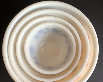 ヴィンテージ ヘーゼル アトラス ドット ミキシング ボウル 4 個セット