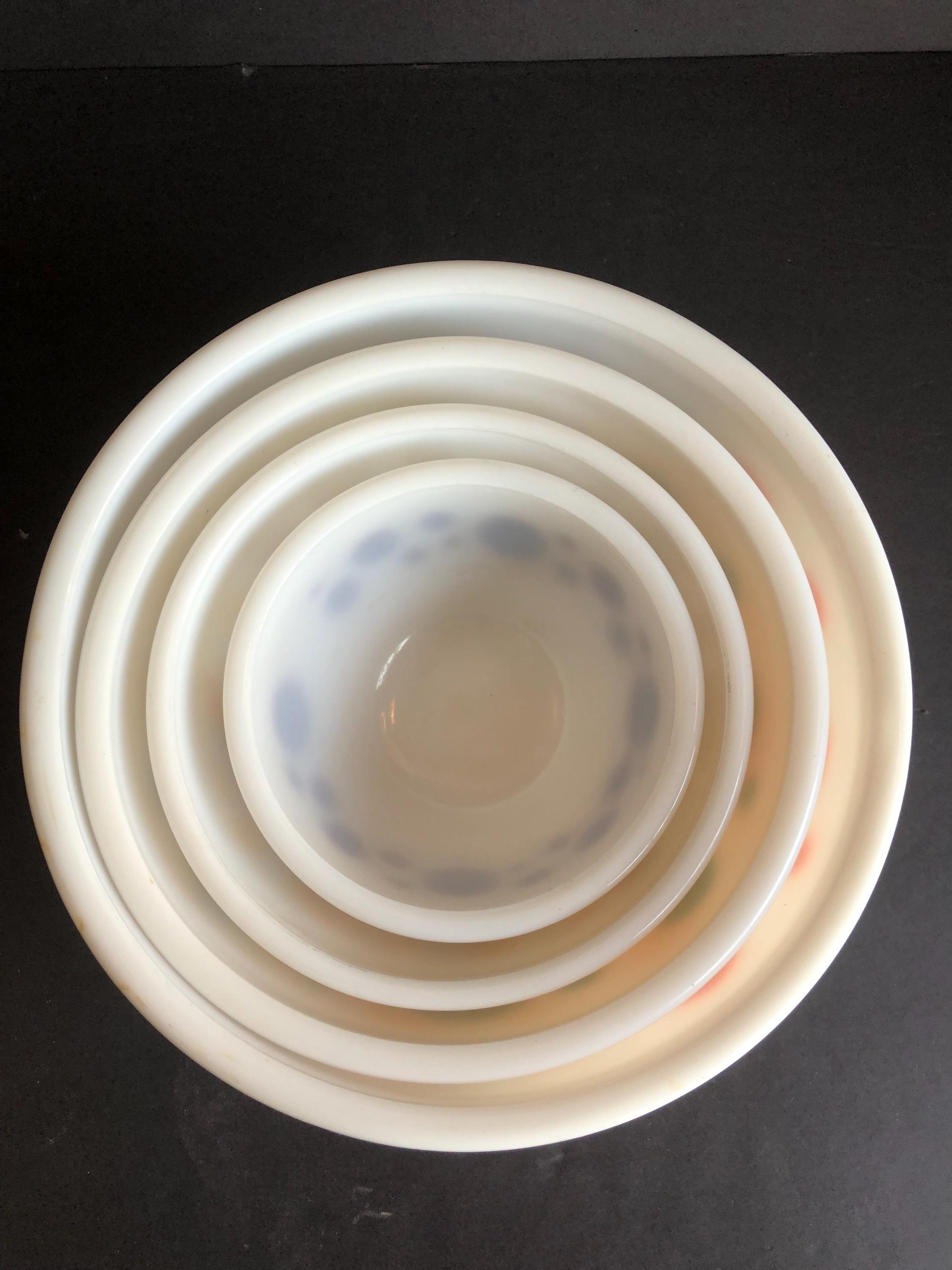 ヴィンテージ ヘーゼル アトラス ドット ミキシング ボウル 4 個セット