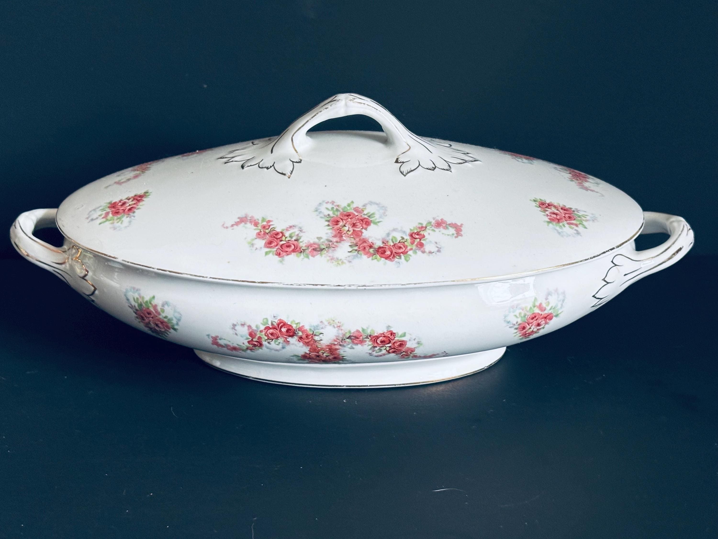 English China Covered Vegetable Bowl - Etsy New Zealand
