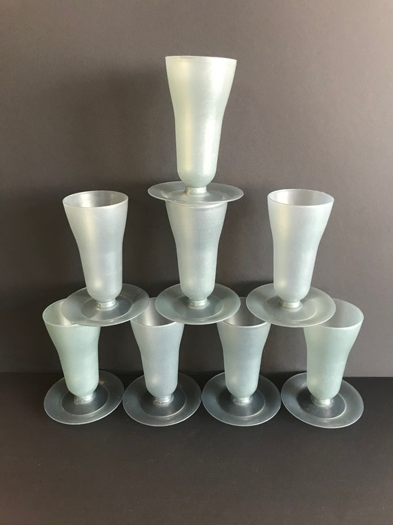 Vintage Tupperware, Set of 8, # 754, Smokey Grey, Dessert Parfait