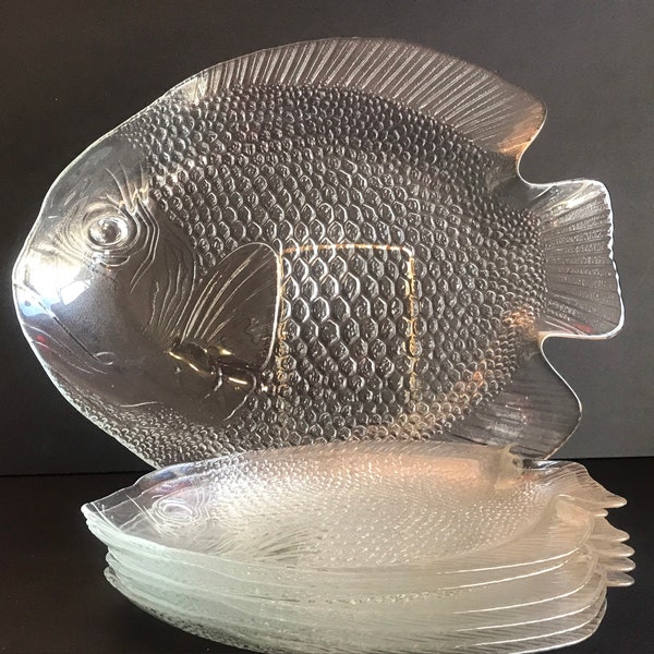 Large Vintage Glass Fish Etsy