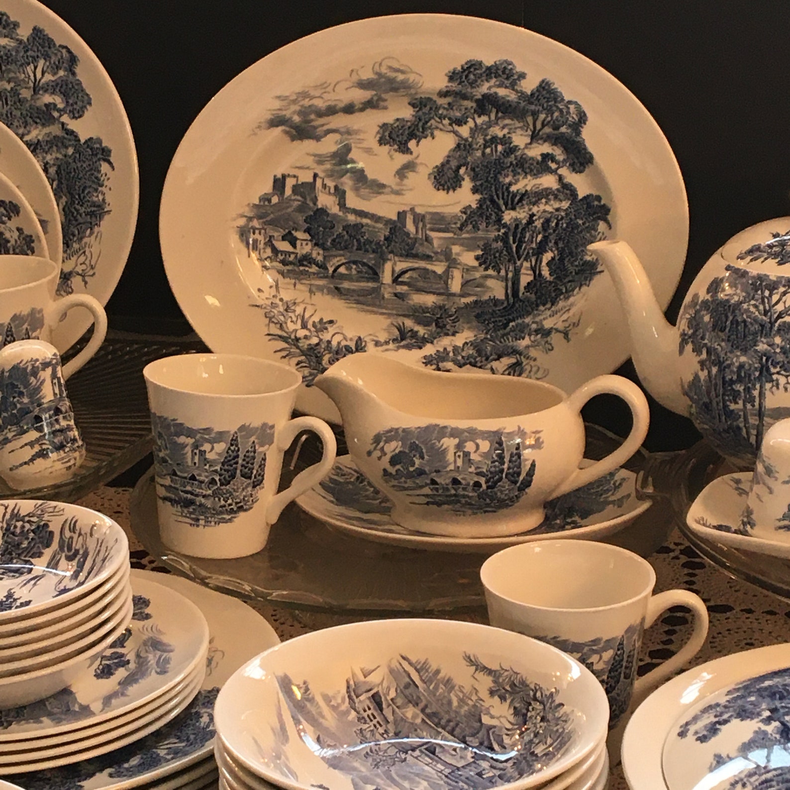 Countryside Wedgwood Blue by Enoch Wedgwood England lot of 97 Etsy