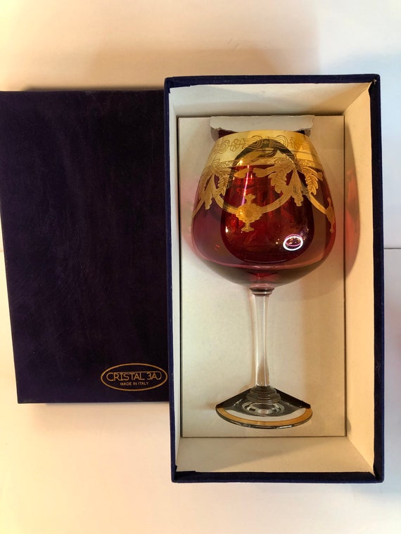 Vintage Cristal 3A Wine & Cognac Glasses, Gold Decor, Set of 2 - Etsy