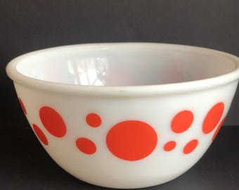 ヴィンテージ ヘーゼル アトラス ドット ミキシング ボウル 4 個セット