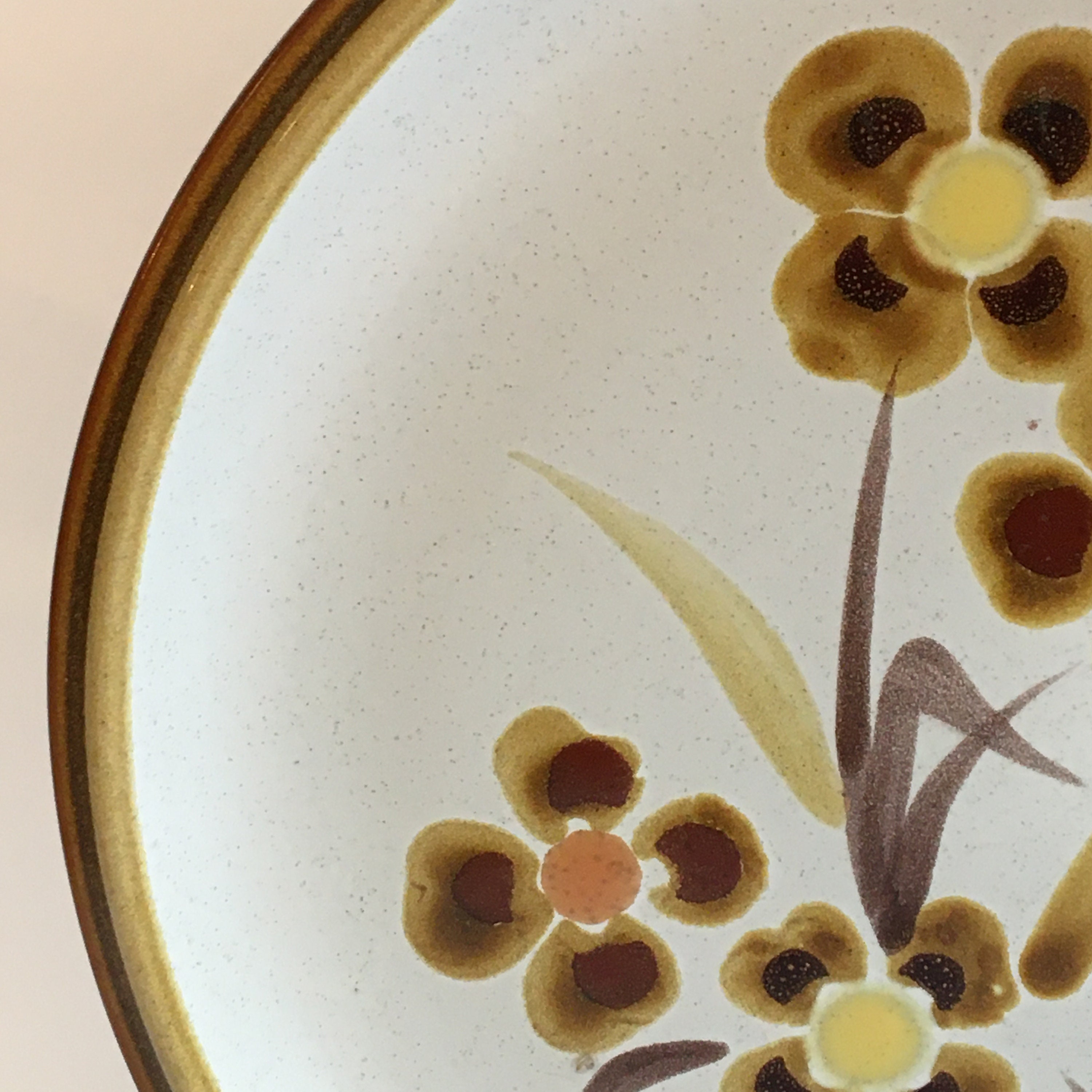 Vintage Noritake Stoneware Platter, Prairie Flowers, Hand Painted