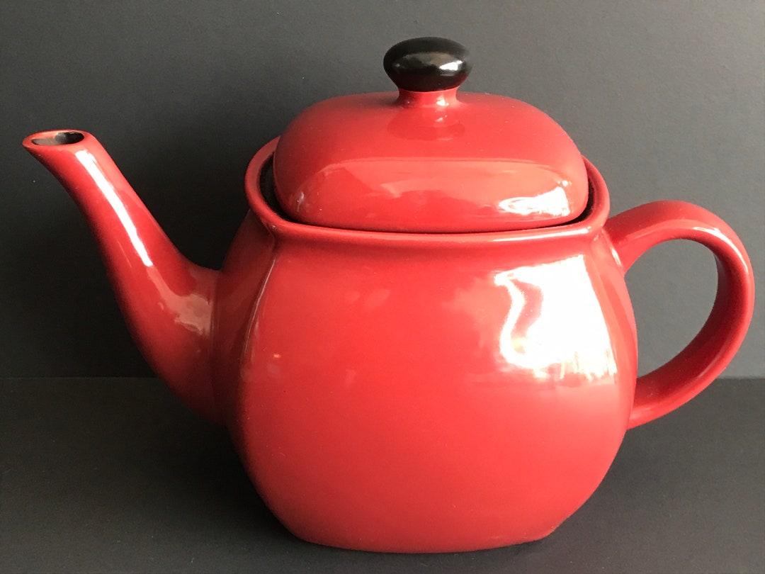 Corelle Cordinates Hearthstone Stoneware Chili Red Teapot Etsy