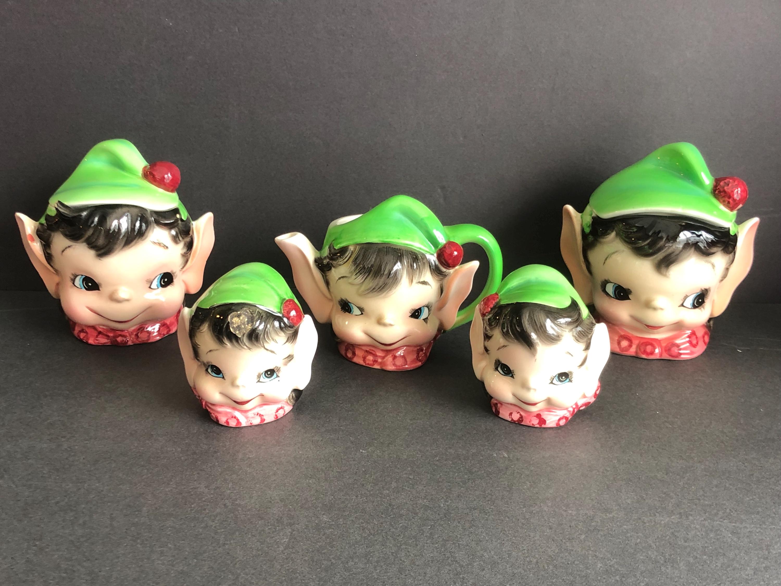 Rare Find, Vintage Christmas Lefton ESD Japan #6976, Handpainted