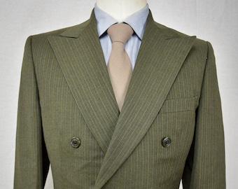 スーツ grosgrain DOUBLE-BREASTED STRIPED JACKET Givenchy Monsieur Dark Gray Striped Wool Double Breasted Suit Coat