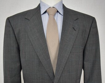 Oscar De La Renta Dark Gray Striped Wool Double Breasted Two Pc