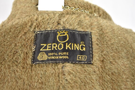 1960's Zero King Solid Light Brown 100% Wool Four… - image 7