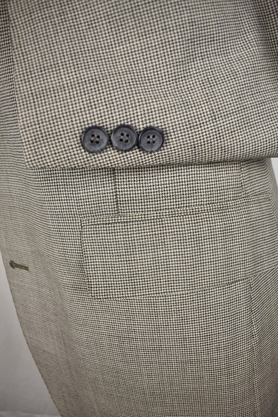 Geoffrey Beene Light Gray Houndstooth Worsted Woo… - image 5
