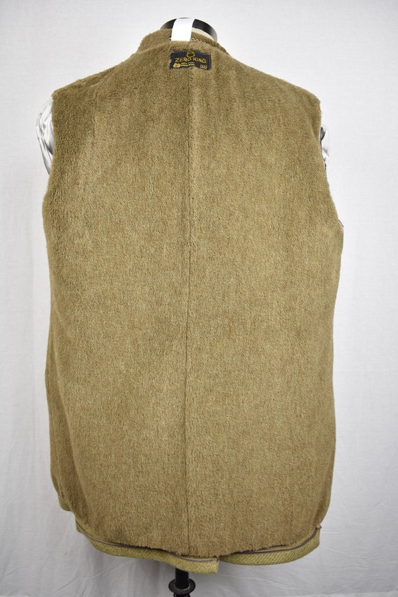 1960's Zero King Solid Light Brown 100% Wool Four… - image 6