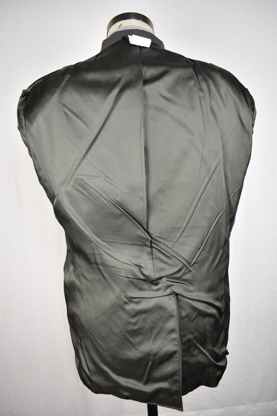 Johnny Carson Solid Greenish Gray Wool Blend Two … - image 6