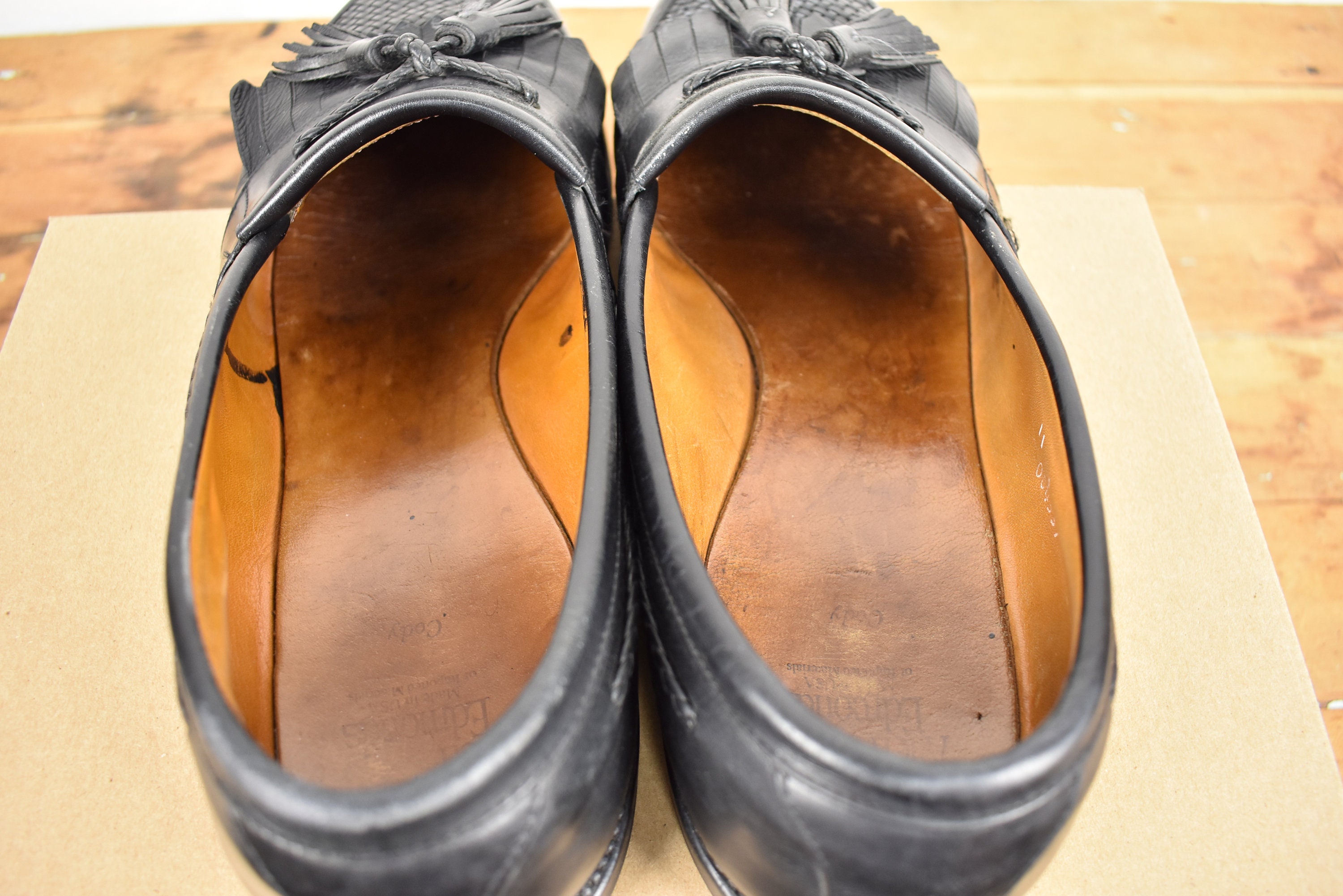 Allen Edmonds Cody Woven Black Leather Tassel Loafer Kiltie Men Size 11 C Narrow Allen Edmonds Men main image 2