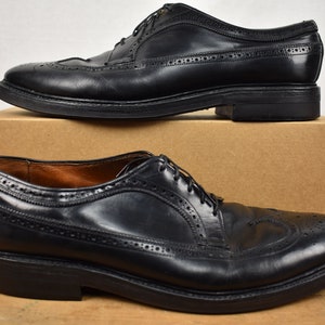 Unknown Black Longwing Gunboat Blucher W/ Brogued Styling Size: 12D image 2