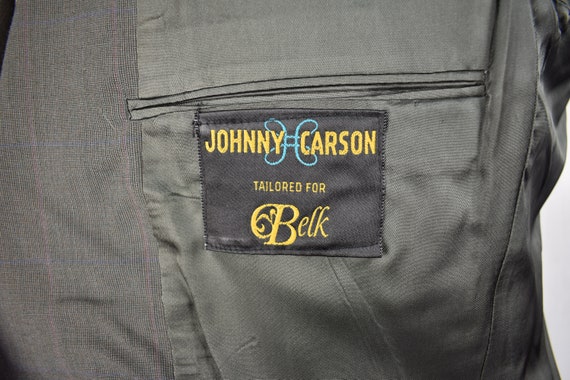 Johnny Carson Solid Greenish Gray Wool Blend Two … - image 8