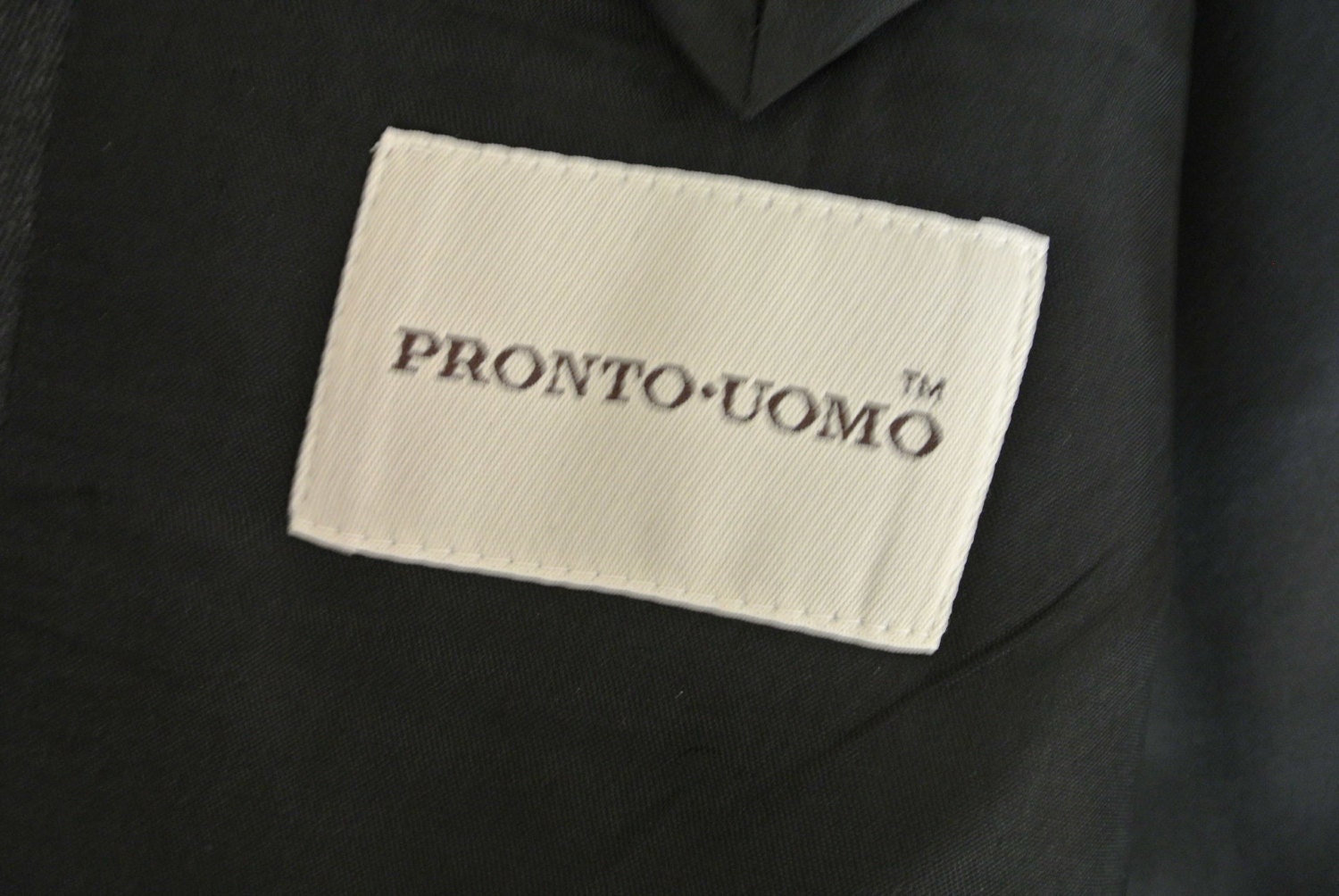 Pronto Uomo Charcoal 100% Worsted Wool Two Button Two Piece - Etsy