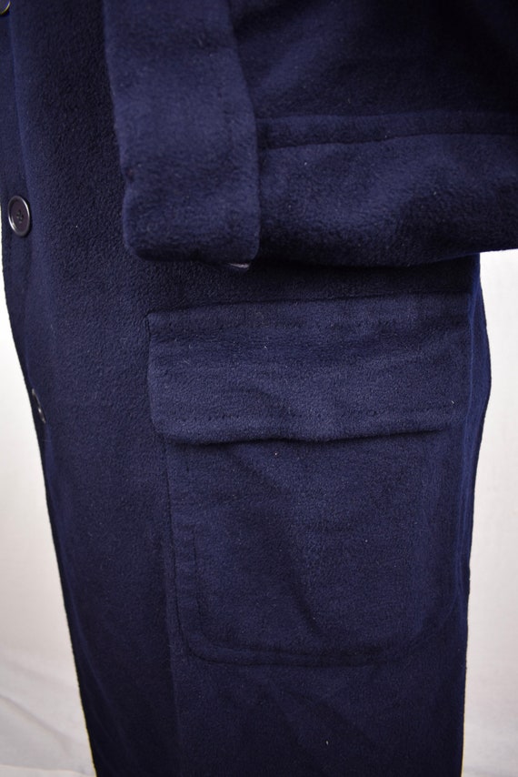 1960-70's Hickey Freeman Solid Navy Blue Cashmere… - image 4