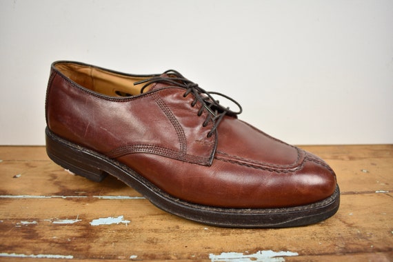 Allen Edmonds Dellwood Brown Split Moc Toe Lace up Blucher  display picture 3