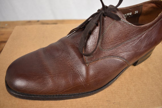 Florsheim Solid Brown Leather Plain Toe Lace Up B… - image 9