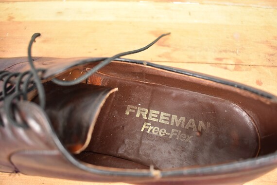 Freeman Free Flex Burgundy Round Toe Lace up Blucher Men display picture 3