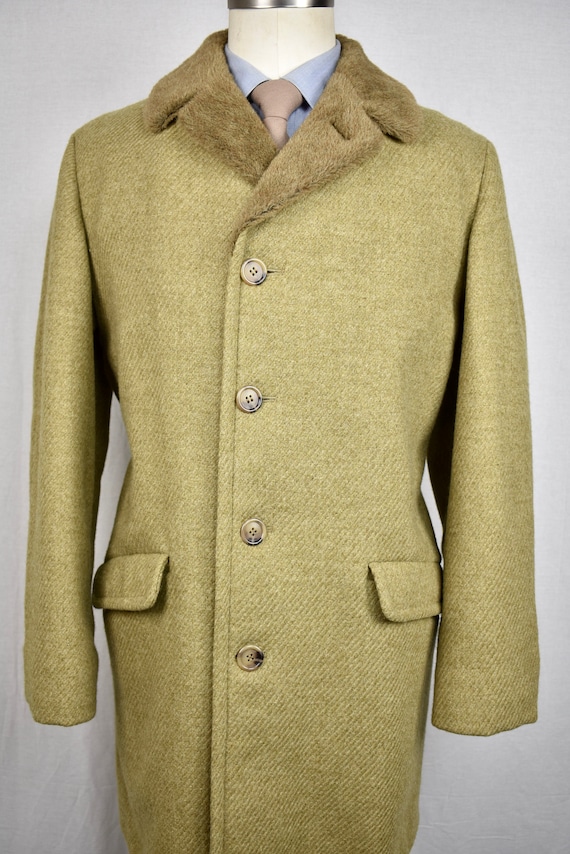 1960's Zero King Solid Light Brown 100% Wool Four… - image 1