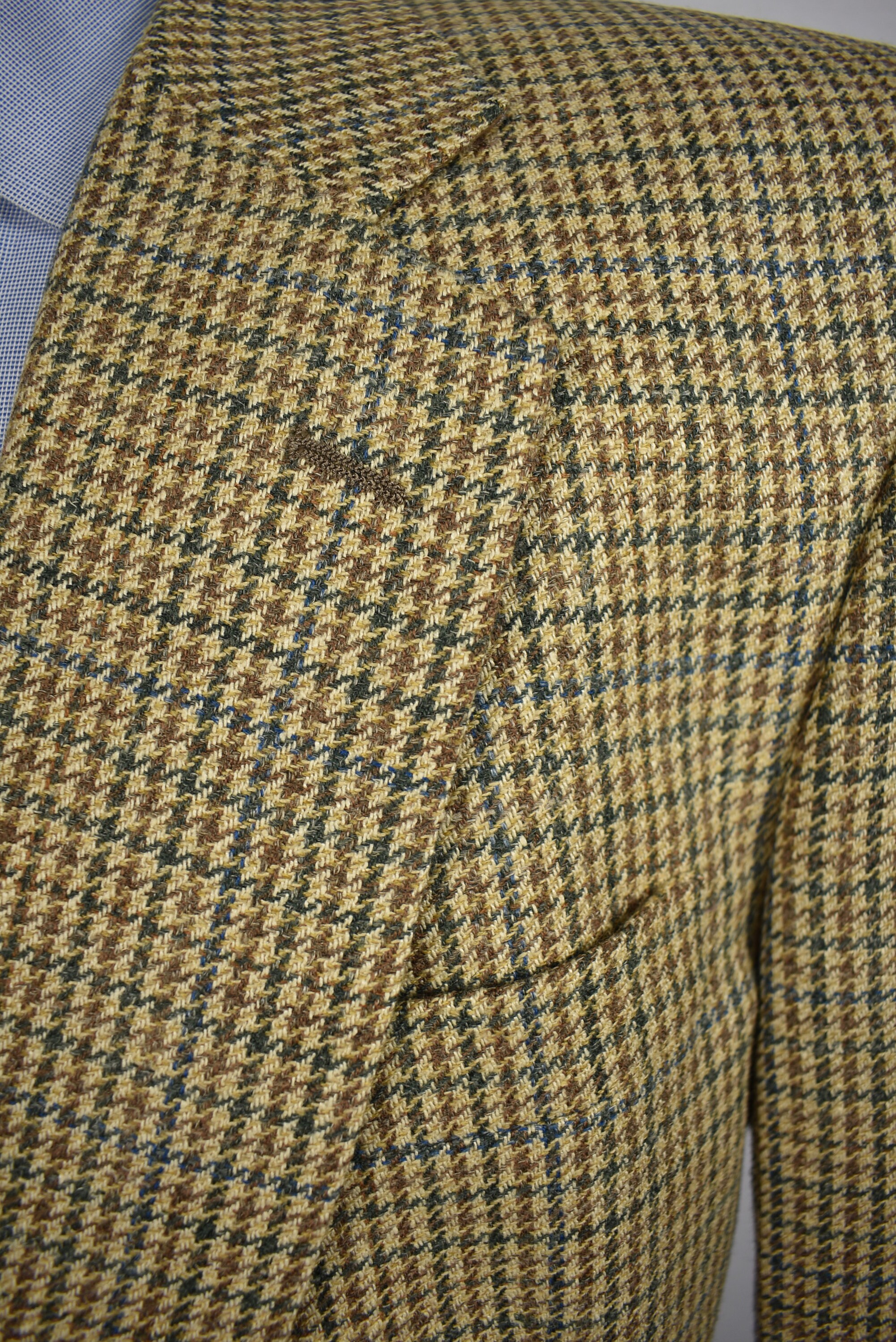 Jos. A. Bank Brown Houndstooth Wool/silk Blend Two Button Sport Coat ...