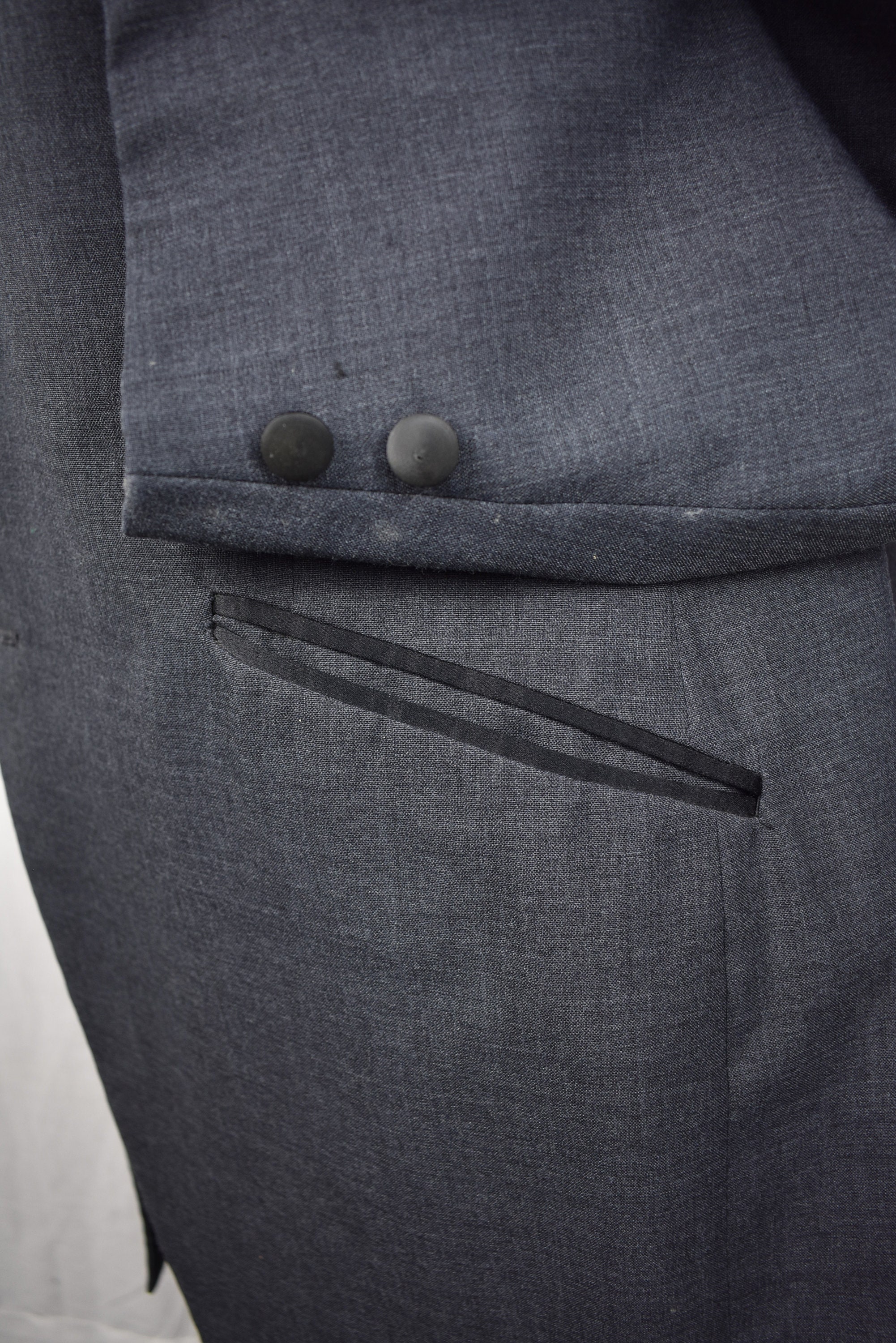 1970's Gingiss Formalwear Dark Gray Wool Three Button Two - Etsy