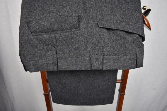 Circle S Solid Gray Polyester Two Button Two Piec… - image 10