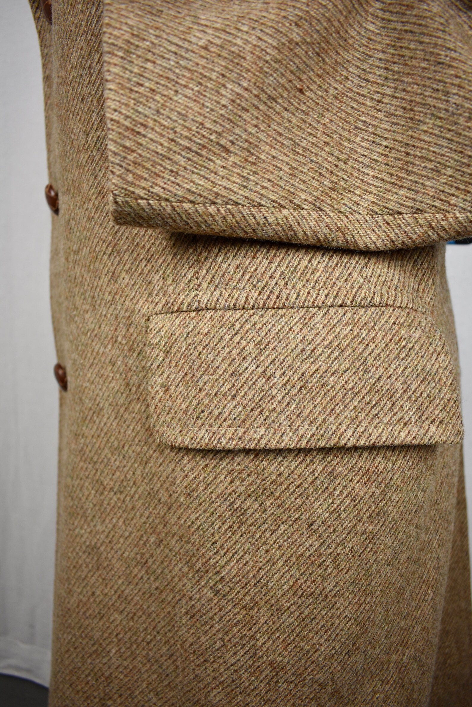 1970's Charles A. Brown Solid Brown Wool Three Button - Etsy