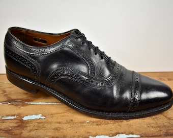 Allen Edmonds Dellwood Black Split Moc Toe Lace up Blucher Size
