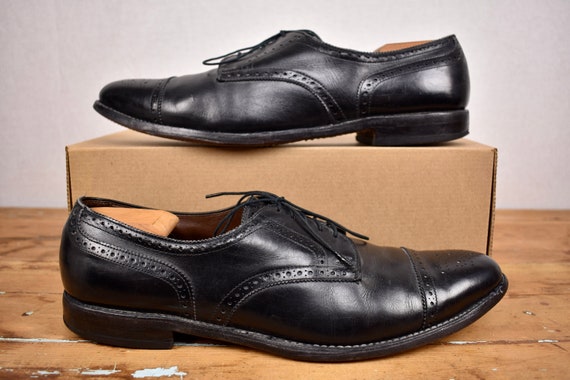 Allen Edmonds Black Leather Cap-Toe Derby Shoes Sanford s-l400.jpg main image 2